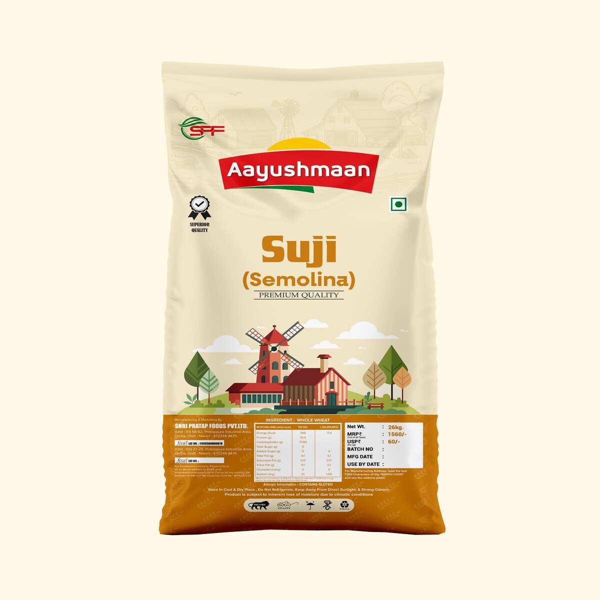 Aayushmaan Suji 26 kg bag